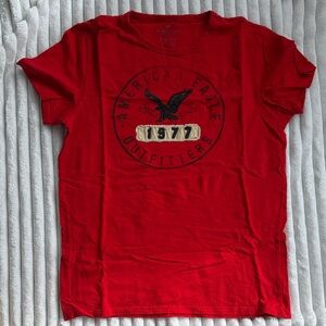American Eagle Outfitters Red Graphic Tee